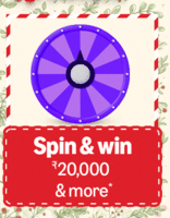 Spin and Win ₹10/20, ₹20,000 and more*