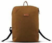 AirCase Premium Canvas Backpack fits upto 15.6" Laptop, Lightweight & Easy to Clean, Spacious Bag for Office/Travel/College, Men & Women, Mustard- 6 month Warranty