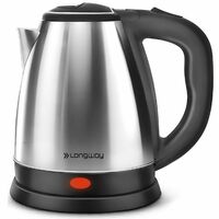 Longway Kestro 1.5 Ltr Electric Kettle with Stainless Steel Body for Boiling, Making Tea, Coffee, Soup, Etc (1500 W, Silver)