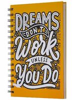 Amazon Brand - Solimo Daily Planner and Organizer, To Do List, Undated Hard Bound Planner, Laminated Covers, 150 Pages (Dreams Work)