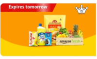 Amazon Fresh  - Get Flat 100 back on minimum order ₹1499/1299/999