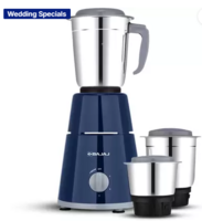 BAJAJ GX 1 500 W Juicer Mixer Grinder (GX1 Blue | 3 Jars | Blue)