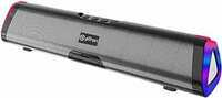 pTron Fusion Boom 20W Bluetooth Soundbar Speaker, Immersive Sound, RGB Lights, Metal Grill, Soundbar for Phone/TV/Laptop/Tablets, BT5.3/Aux/TF Card/USB Playback & TWS Pairing (Black)