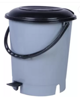 3D METRO : Pedal Bin, Capacity: 12 L Plastic Dustbin (Grey)