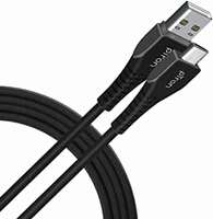 pTron USB-A to Type-C 2.4A Fast Charging Cable compatible with Android Phones/Tablets, 480mbps Data Transfer Speed, Made in India, Solero T241 Tangle-free Type-C USB Cable (Round, 1M, Black)