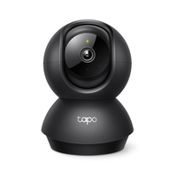 Black 2MP Pan/Tilt Home Security Wi-Fi Camera By Tapo