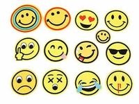 iDream Iron-On Emoji Style Embroidery Patches (Pack of 13) – Decorative Applique for Clothes, Bags, Jeans, Jackets and DIY Crafts