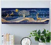 DARSHANAM WORLD Beatiful Designer Ac Cover For 1.5 Ton/ Printed Air Conditioning Dust Cover Folding Design Cover For Indoor And All Type AC Split Cover(97 x 31 x 21.5cm)