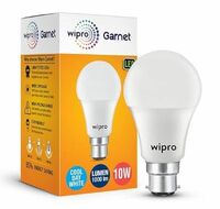 wipro Garnet 10W LED Bulb for Home & Office |Cool Day White (6500K) | B22 Base|220 degree Light coverage |4Kv Surge Protection |400V High Voltage Protection |Energy Efficient | Pack of 1