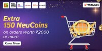 Tataneu New year Offer  Extra 150 NeuCoins on orders worth ₹2000 or more