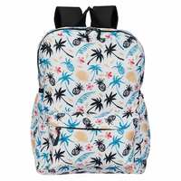 Amazon Basics 13 L Printed Laptop Backpack for Men & Women | Durable Zippers Nylon and Polyester Material | For School, College & Work | 27 L x 20 W x 35 H cm | White