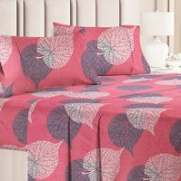 BSB HOME : Microfiber Flat Double Bedsheets  (2 Pillow Covers)