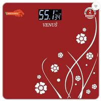 Venus Electronic Digital Personal Bathroom Weight Machine upto 180 kg Weighing Scale  (Red)