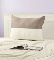 Height Adjustable Microfibre Sleeping Pillows 27 x 16 Inch (Set of 1) In Brown & White Colour