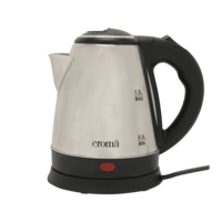 Croma 1500 Watt 1.2 Litre Electric Kettle with Auto Shut Off (Silver)