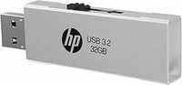 HP 818w 32GB USB 3.2 Flash Drive Silver Metal