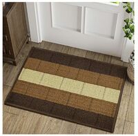 Status Contract Anti Slip Front Door Mat|(38x58cm) Living Room Rug for Entrance Door|Polypropylene Floor Mat for Home|Essential Small Rug for Office, Bedroom & Kitchen| (Brown), Rectangular