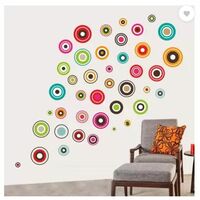 Aquire 120 cm Colorful Polka Motifs 6918 Self Adhesive Sticker (Pack of 1)