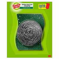 Scotch-Brite Steel and Scrubber Combo - 2 pcs (1 pc Steel and 1 pc Silver)