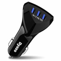Dyazo 12 W 3 Port USB Car Charger Adapter with Smart ic Compatible for Oppo, Vivo, Redmi,iPhone, Samsung and All Other Smart Mobile Phones