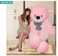 Osjs SOFT TOYS LOVER teddy bear size 3 feet - 90.2 cm  (Pink)