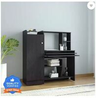 Crystal Furnitech Aero Engineered Wood Computer Desk  (Straight, Finish Color - Wenge, Knock Down)