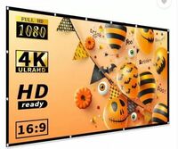 MOIZ 84" Inch Projector Screen (Foldable) 6 x 4 Feet 4:3 Ratio 3D UHD Supported Projector Screen (Width 184 cm x 124 cm Height)