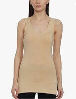 Fruit of the Loom Soft Cotton Blend Thermal Tank Top for Women | Comfortable Fit | TAN Pack of 1