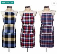 Kanushi Industries Cotton Home Use Apron - Free Size (Multicolor, Pack of 3)