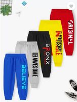 Track Pant For Boys & Girls  (Multicolor, Pack of 5)