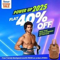 Fast&Up Sitewide Sale - Flat 40% Off + Free Trendy Bagpack Worth Rs 1000 on Orders Rs 1999+