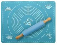 GAURINANDAN Non-Stick Silicon Reusable Pastry Fondant Dough Roti Chapati Rolling Baking Sheet Mat with Measurements (Multicolor) Food-grade Silicone Baking Mat  (Pack of 1)