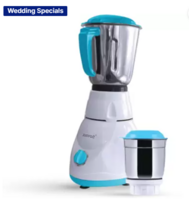 ZunVolt MG5 500 W Mixer Grinder  (Power , 2 Jars , White, Turquoise)