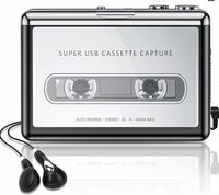 Tobo Cassette Player, Cassette stereo Recording Tape to MP3 Converter, Via USB Portable Cassette Tape Converter Captures MP3 Audio Music, Walkman Tape Cassette Compatible with Mac PC Laptop TD-148CA.