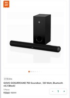 @3360 GOVO GOSURROUND 750 Soundbar, 120 Watt, Bluetooth v5.3 (Black) ( available Bangalore, Check yours)