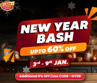 Hyugalife New Year Bash Upto 60% Off - Additional 8% off with Coupon Code
