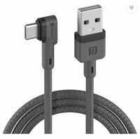 Portronics USB Type C Cable 1.2 m POR-1081 Konnect L (Compatible with All Phones With port, Grey, One Cable)