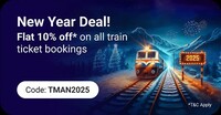 Trainman - Flat 10% Off* on all Ticket Bookings