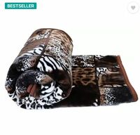 RIAN Animal Single Mink Blanket for Heavy Winter  (Polyester, Coffee)