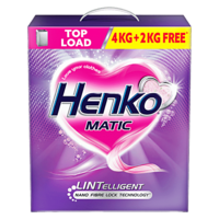 Henko Matic top Load Detergent Powder 4+2 Kg