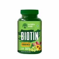 Vruksha Vitals Biotin 120 tablets - 10000 mcg per tablet 