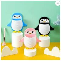 VCR ENTERPRISE Toothbrush Holder Storage Organizer for Bathroom Wall Mounted Penguin Shape Plastic Toothbrush Holder  (Multicolor, Wall Mount)