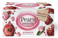 Fresh- Pears Natural Pomegranate Brightening Bathing Soap Bar, 125 g (Pack of 4) [location specific]