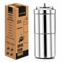 AADHIK Coffee Maker, 200ml, 2 to 4 Cups,Filter Coffee Maker Stainless Steel