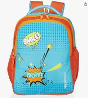 Amazon Basics 18 L Printed School Backpack for Boys & Girls | Durable Zippers Nylon and Polyester Material | 2 Large Zipper Compartments, 2 Bottle Holders | Travel, Outdoor | 27 L x 18 W x 42 H cm