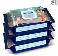 Bumtum Baby Chota Bheem Gentle Soft Moisturizing Wet Wipes With Lid | 20 X 14Cm, Aloe Vera & Chamomile Extracts | Paraben & Sulfate Free (Pack of 3, 72 Pcs. Per Pack)