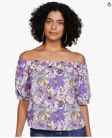 Marks & Spencer Womens Solid Linen Blend Shoulder Neck Regular Fit Top