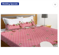 Home Garage 210 TC Cotton King Floral Fitted (Elastic) Bedsheet