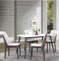 Klyxa Stone Top 4 Seater Dining Set In Dual Colour