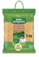 Fresh Tata Sampann Unpolished Toor Dal 5kg [location specific]